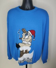 santa pooping in chimney sweater