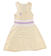 LoveShackFancy Indiana Tennis Knit Dress Yellow with Yellow/Purple/White Waist S