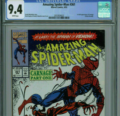 Amazing Spider-man #361 CGC 9.4 NM Marvel Comics 1st Carnage