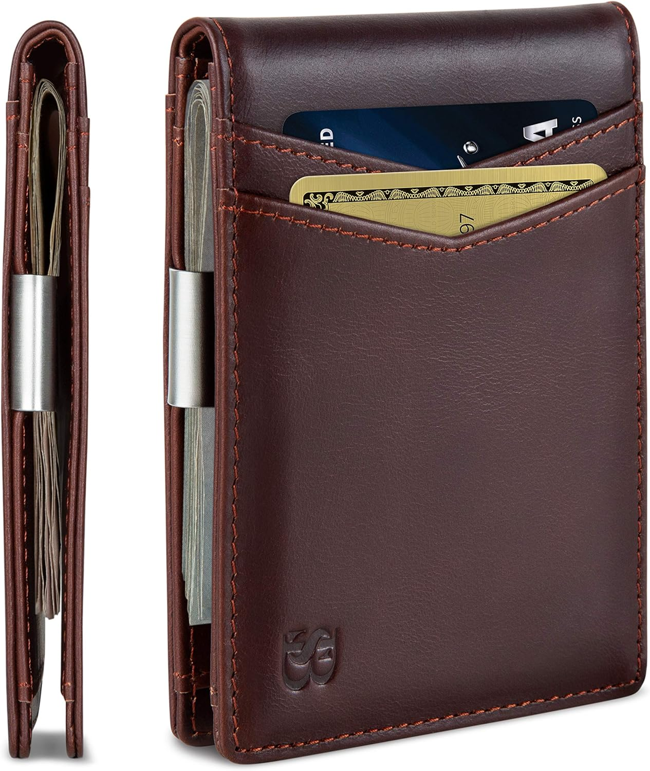 Money Clip Wallet - Mens Wallets Slim Front Pocket RFID Blocking Card Holder Min-image