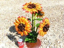 Metal Art garden Flower Sunflower sculpture, Junk Iron Art, 4