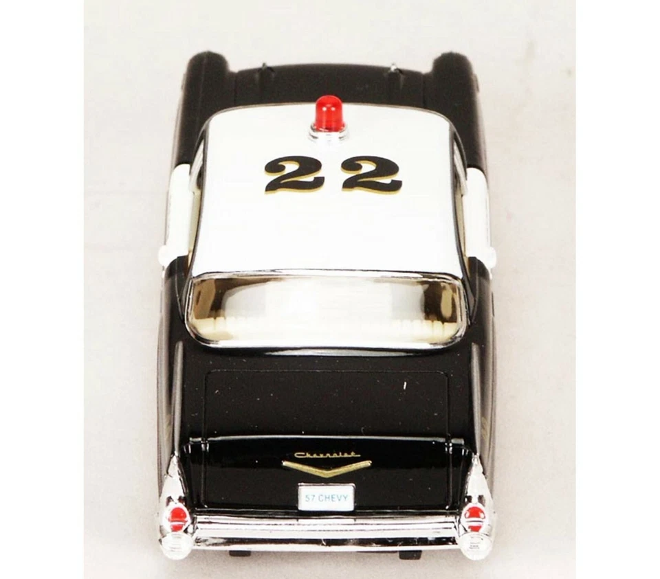 5313/3D1957 Chevrolet Bel Air Scale (police) Black and white, and sliver stripes - Image 3 of 4