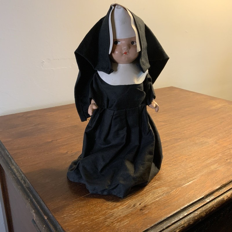 Antique Roman Catholic nun doll Composite possible age 1930 1940 vintage 