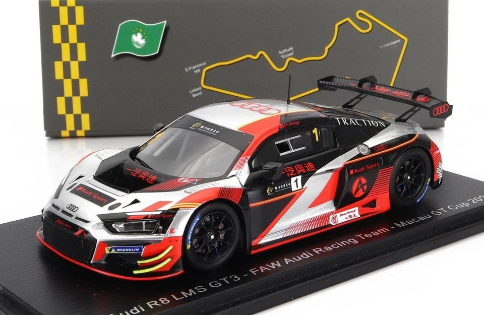 1/43 SPARK AUDI R8 LMS GT3 TEAM FAW AUDI RACING TEAM N 1 GT CUP MACAU 2022 - Immagine 3 di 3