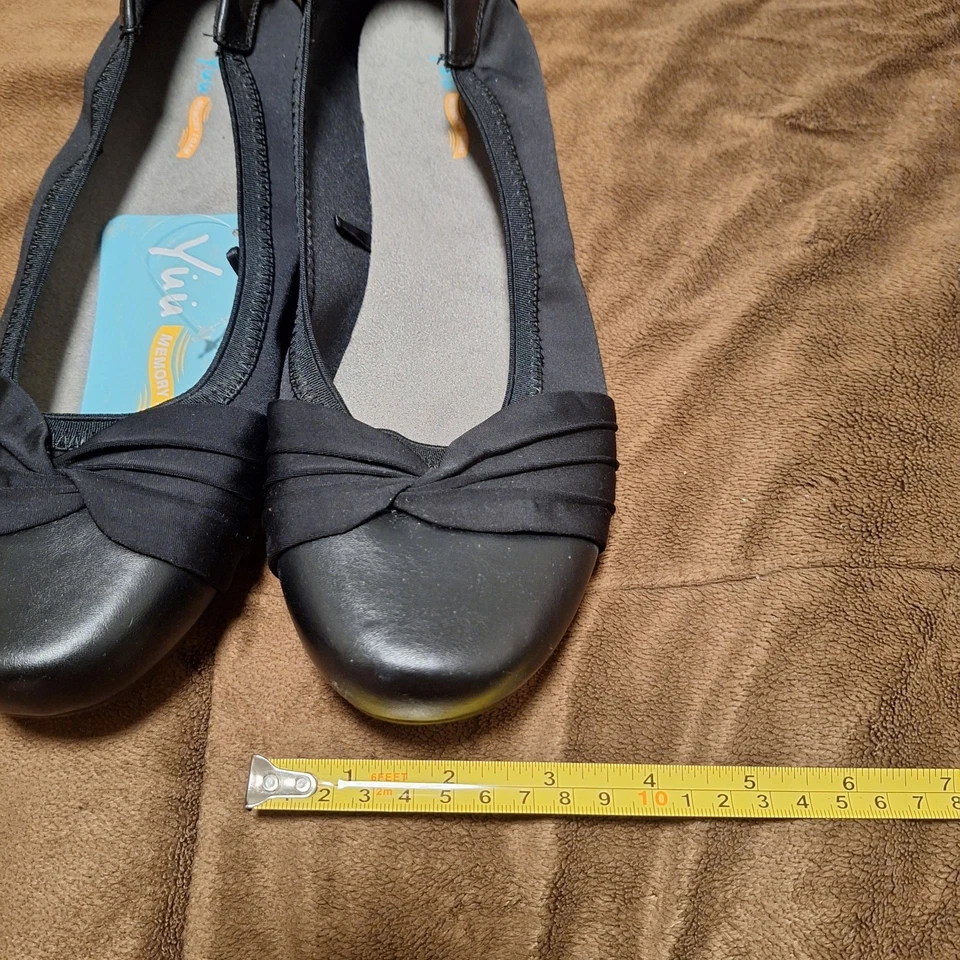 Zapatos cómodos sin cordones planos de ballet negros Yuu para mujer talla 10 nuevos con etiquetas zapatos cómodos Foto 3 de 4