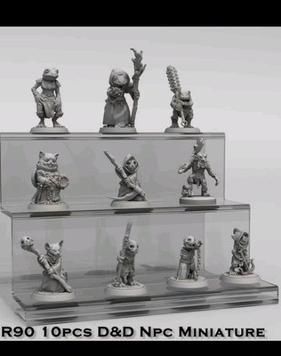10 D&D RPG Miniaturen Konvolut unbemalt Fantasy Helden NPC Dungeons & Dragons