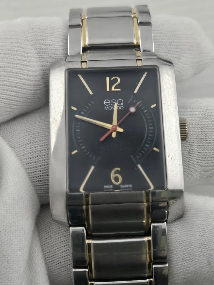 Редкие Швейцарские Мужские Кварцевые Часы ESQ Movado Synthesis Новый Аккумулятор Протестирован Работает Хорошо - Изображение 2 из 4