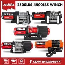 X-BULL 12V ATV Winch 3000LB 3500LB 4500LB Synthetic&Steel UTV Electric Winch 4WD