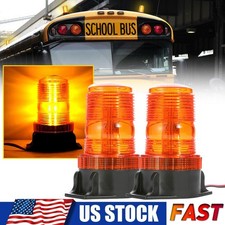 2x Rooftop Led Strobe Lights Amber Warning Safety Flashing Forklift Tow Tractor