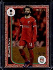 2023-24 Topps Chrome Merlin UEFA Mohamed Salah Rose Gold Shimmer Refractor #/299