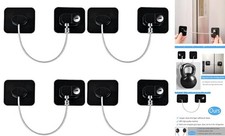 Upgraded Refrigerator Locks 4 Pack, Baby Proof Cabinet 4 Count Black 4 Pack