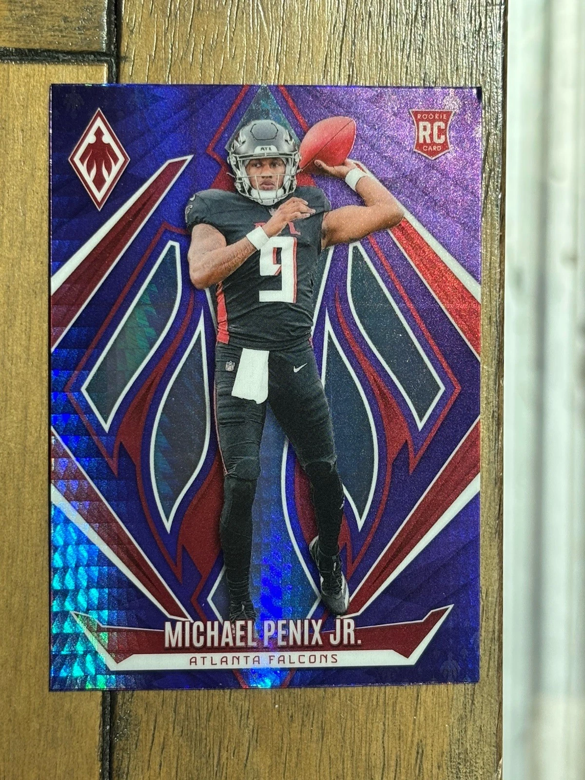 2024 Panini Phoenix Purple Hyper 229 Michael Penix Jr. Atlanta Falcons Rookie