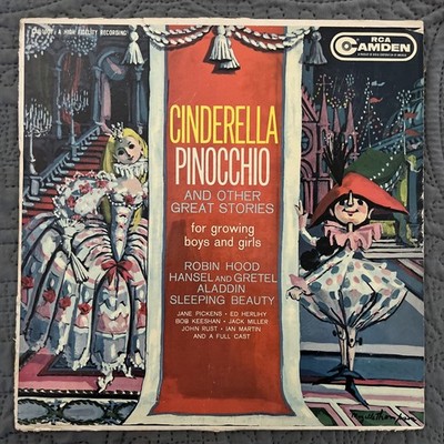 Cinderella Pinocchio & Other Great Stories LP (RCA Camden CAL 1000) 1960 Mono G+