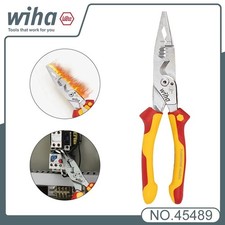 Wiha VDE Insulated 8 in 1 Multi-Function 225mm Installation Cutters Pliers,45489