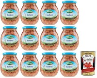 12X Valfrutta Fagioli Borlotti Gekochte Bohnen Glas 360G+Polpa