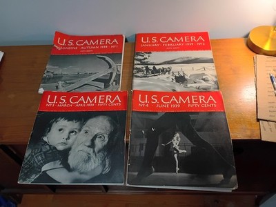 VINTAGE 1938 1939 U.S. CAMERA MAGAZINE ISSUES # 1 2 3 & 4  PHOTO FOLIO
