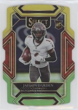 2021 Panini Select Club Level Green & Yellow Prizm Die-Cut Jaelon Darden 01sb