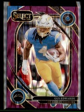 2024 Panini Select #258 Gus Edwards Purple Prizm Shock #/360