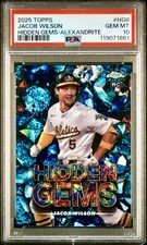 2025 TOPPS Hidden Gems HG8 JACOB WILSON ROOKIE PSA 10 RC Alexandrite Blue 1/5