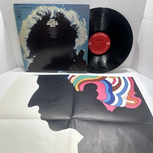 BOB DYLAN GREATEST HITS LP VINYL 1967 COLUMBIA 2 EYE KCS-9463 WITH/POSTER VG+/VG