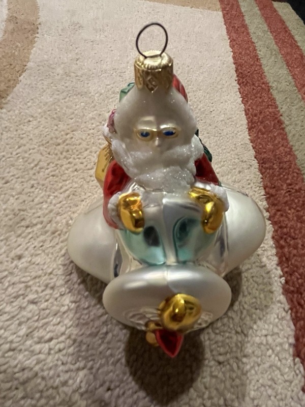 Polonaise Kurt Adler Santa On Airplane Ornament NIB