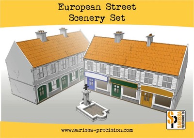 European Street Scenery Set - Pre-Cut MDF - Warlord Games Sarissa Precision LTD