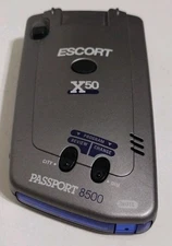 Escort Passport 8500 X50 Radar Detector Silver Blue Display TESTED