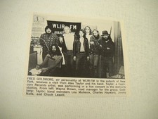ALEX TAYLOR & band members at WLIR-FM radio in NY 1972 music biz promo pic/text