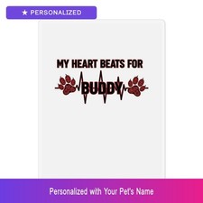Custom Yorkshire Terrier Yorkie Paw Print Heartbeat Magnet Easter Gift