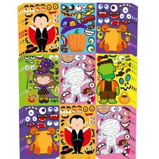 Halloween Stickers for Kids, Party Favor Sticker 42 Sheets Purple