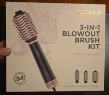 GEM 3-in-1 Blowout Brush Hair Dryer Styler Volumizer Tested Works