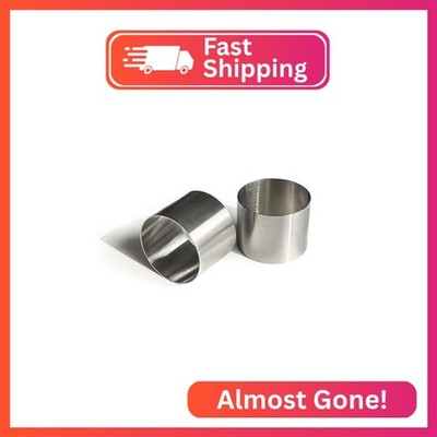 (2 Pieces) Round Ring Mold. Stainless Steel (3''D x 2.38''H)