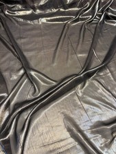Liquid Chiffon Black /Silver Fabric by the Yard – Iridescent Sheer Shimmer