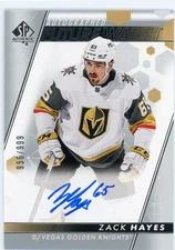 2022-23 SP Authentic Auto Future Watch /999 Zack Hayes #140 Rookie Auto RC