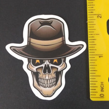 Creepy Cool Colorful Skull Sticker AB 