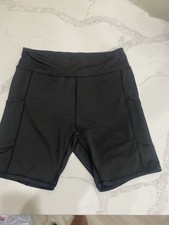 black women's biker shorts with side pockets. Size XXXL