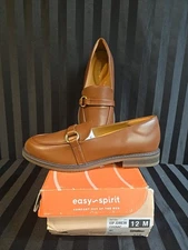 New Damaged Box Easy Spirit Women's US 12 Jeane3 Cognac Brown Loafers