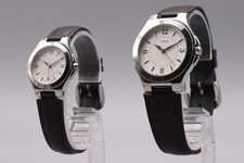 [Casi COMO NUEVO] COACH Par Reloj Acero Inoxidable Cuarzo Esfera Blanca JAPÓN