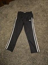 Adidas Size 6 Kids Pants 3 Stripe Black