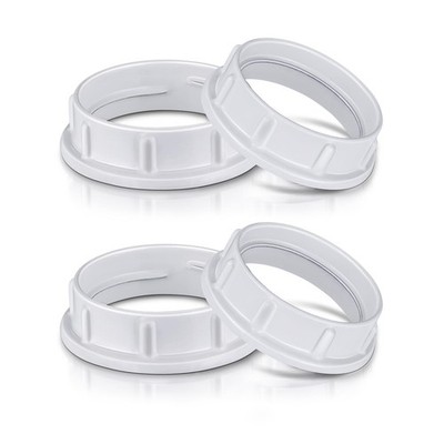 Light Thread Diameter 1-3/8 Inches or 1-1/2 Inches, 1-1/2'' White Aluminum 