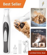 Low-Noise Dog Paw Trimmer with LED Light, Paw Trimmer for Dogs Cats 0.8inch/...