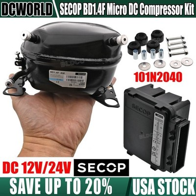 SECOP DC 12V 24V Micro BD1.4F Compressor &101N2040 Electronic Controller Freezer