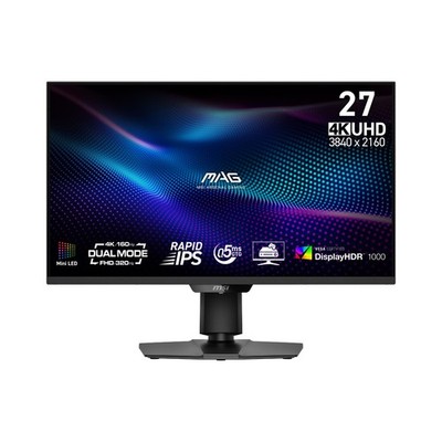 B-Ware MSI MAG 274UPDFDE E16M - Mini LED, 0,5ms GtG  160Hz UHD | 320Hz FHD Dual