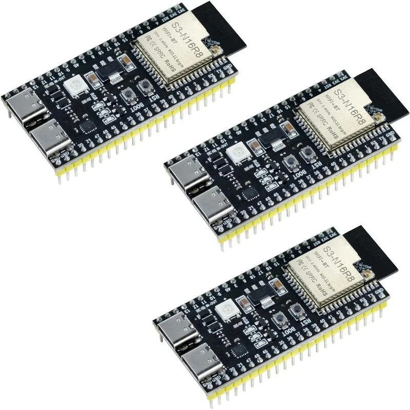 3Pack ESP32-S3 Development Board N16R8 MCU with Dual-Mode Wi-Fi Bluetooth Type-C