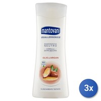 3X Mantovani Bagnodoccia 400 Ml Olio Di Argan Made In Italy