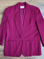 VTG Pendleton Womens Sz 10 Single Button Deep Red Blazer Made In USA