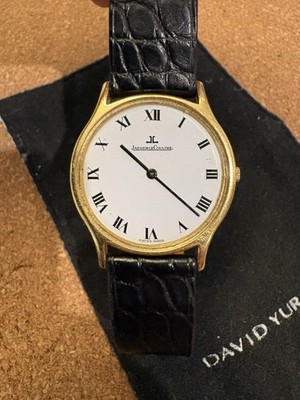 Vintage Jaeger-LeCoultre JLC 18K Gold Ultra Thin Manual Wind Watch 33mm
