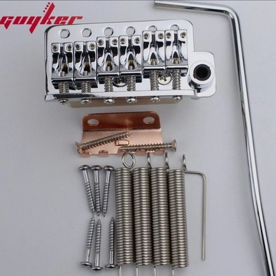 Guyker Chrome Guitar Tremolo Bridge String Spacing 10.8MM With Brass Saddle
