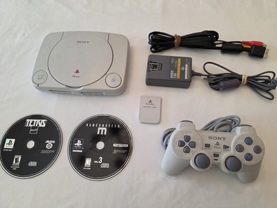 Playstation 1 PS1 PS One Console Complete Cleaned Tested Working 100% Free S&H