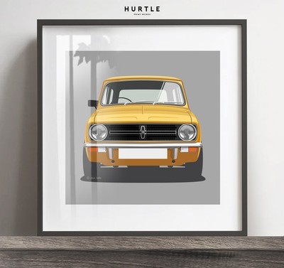 Mini Clubman Artwork Print, Classic Car Gift idea, Add Reg & Colour